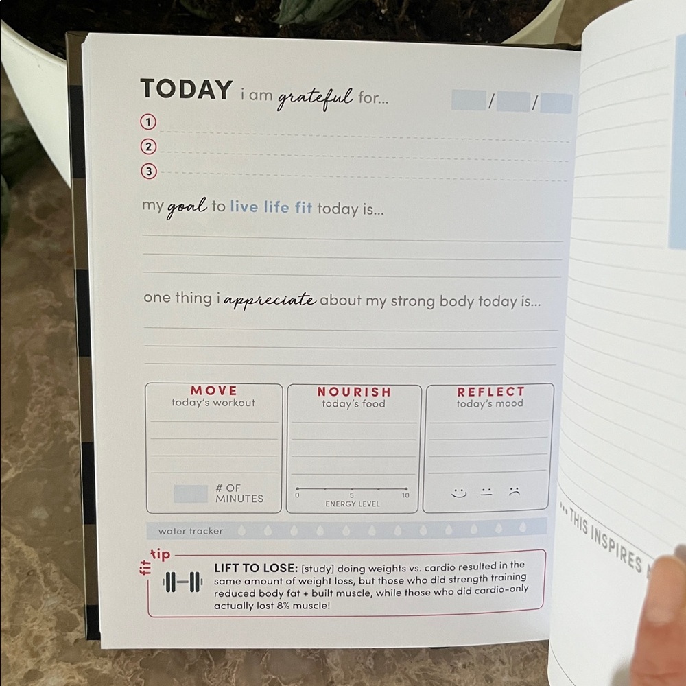 16 Week Fitness Tracking Gratitude Journal NWT NEW YEAR GOALS Health Inspiration - Picture 9 of 12
